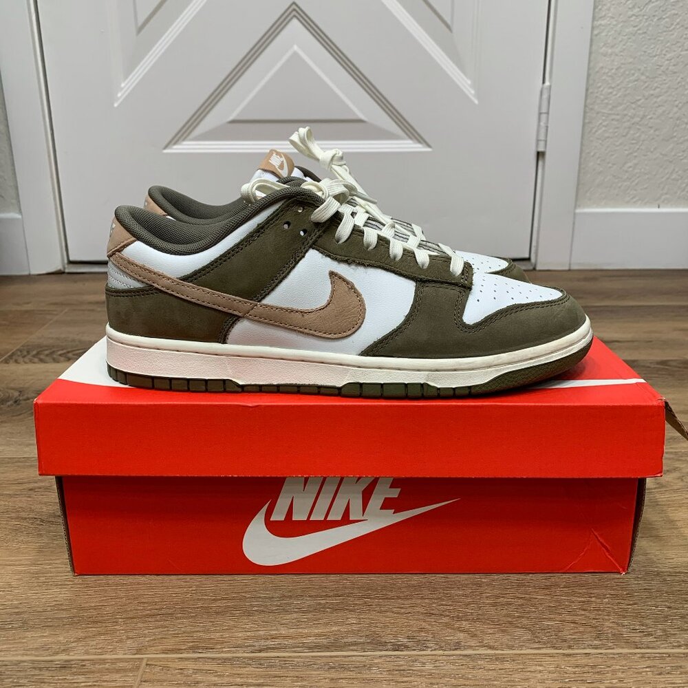 Nike Dunk Low Retro PRM "Medium Olive Hemp" (USED, Size 9.5M)